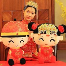 熠阳毛绒玩具 婚庆娃娃（无头饰）