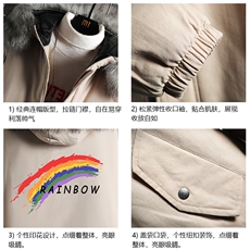 MM48064-P130冬季大毛领棉衣男士大码加厚棉袄男棉服网格，男装棉衣，电商A040A