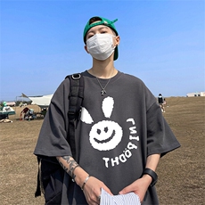 抖音得物二开现货供应220克夏装重磅美式高街宽松短袖t恤MT58，男装T恤，电商A486-1