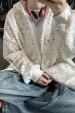 秋装韩版oversize男女同款连帽开衫卫衣新款针织衣外套HY629P75，女装短外套，电商A102B