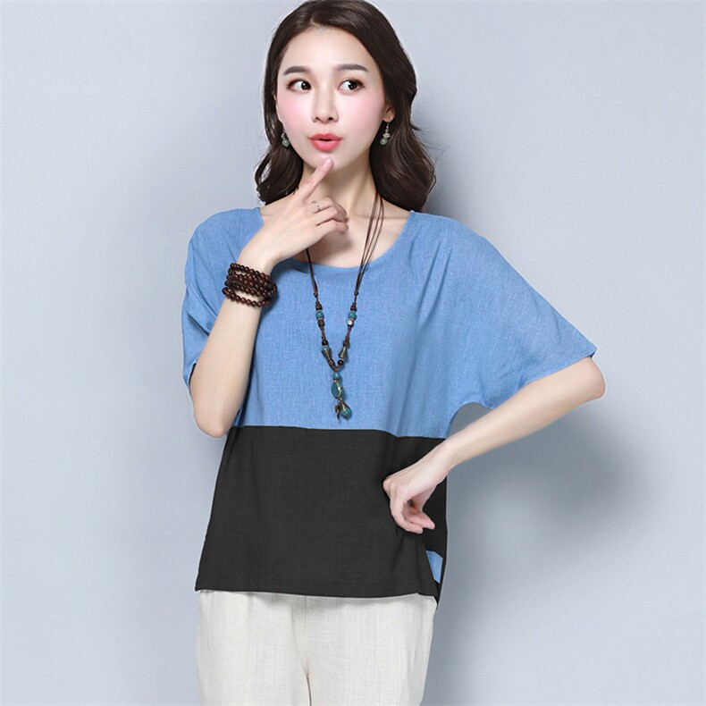 优雅甜美时尚气质百搭圆领短袖拼接2021年夏季，女装蕾丝衫/雪纺衫，雪樱依海