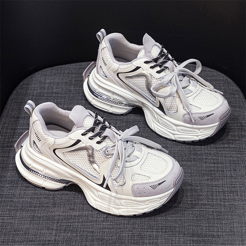 厚底小白鞋女2025年新款春季吸膜底老爹鞋百搭女鞋，女鞋休闲鞋，电商A223