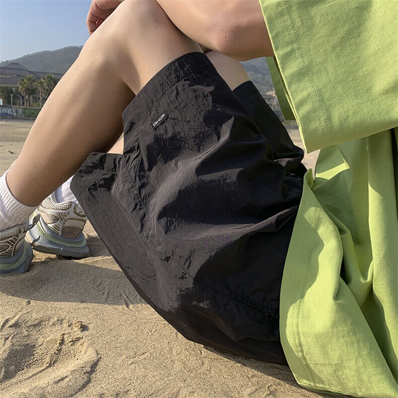 2025夏季新款开衩防水速干短裤宽松 M~4XL XZ604-DK205-P35控48图片