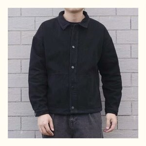 1506/QL220/P45冬新款简约百搭工装夹克日系复古男装秋装上衣图片