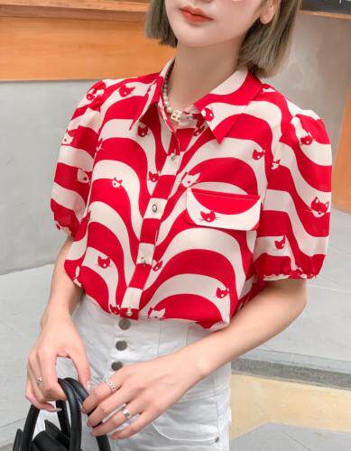 夏季新款韩版条纹小杉，女装，巧析