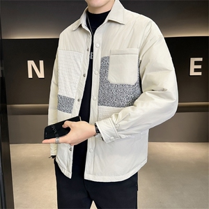 标90白鸭绒 店主风翻领休闲宽松轻奢羽绒服外套男8810-P210图片
