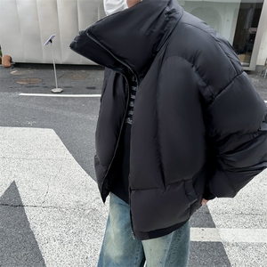 221-5/MY2678/P100复古高街潮牌设计感高领加厚棉袄棉服棉衣外套图片