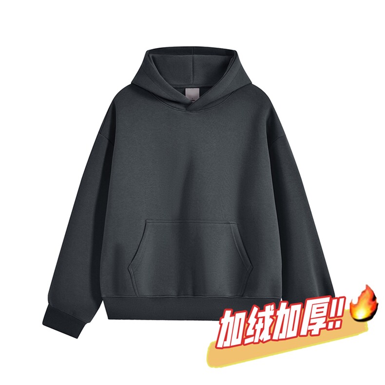 卫衣加绒奥粒绒无帽绳连帽重磅500克潮棉全棉外套男 RH5302JR-P55图片