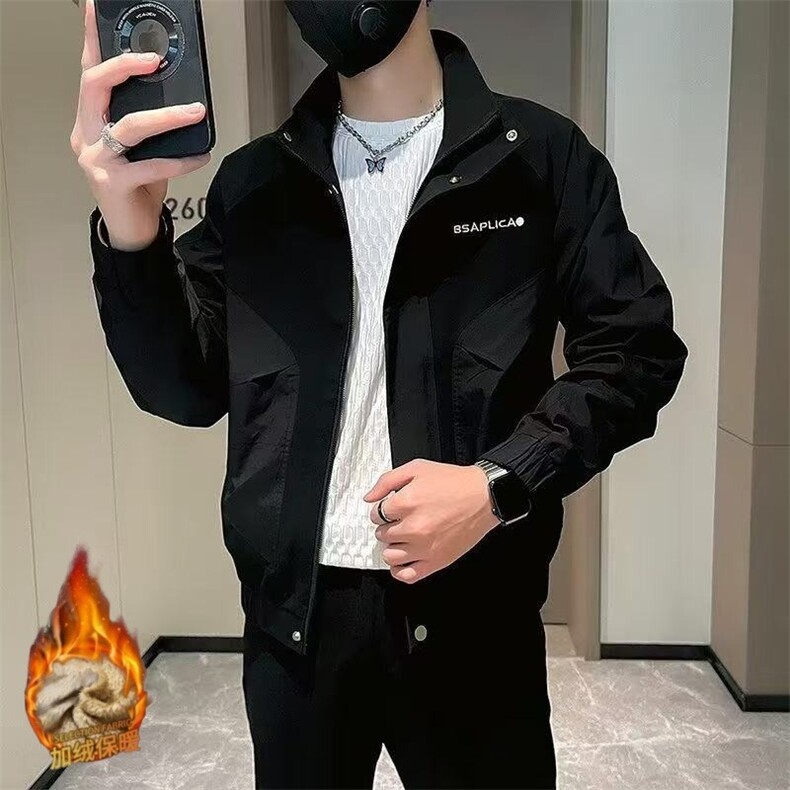 025潮牌立领男士春秋季新款外套潮流夹克工装上衣,男装夹克,星座218-1（原230）