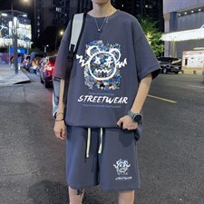 ！2024夏季潮牌男士华夫格短袖T恤百搭圆领一套HTZ15P50，男装T恤，电商B220