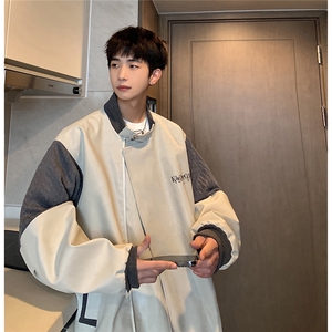 港风模特肩膀民族风大码M-5XL夹克男情侣皮衣外套JK8756P110控149图片