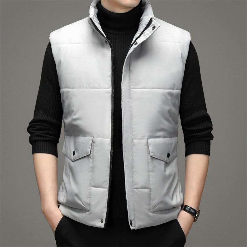 秋冬季马甲男士潮流保暖休闲棉衣外套立领宽松棉服SNNMJ8116-P115图片