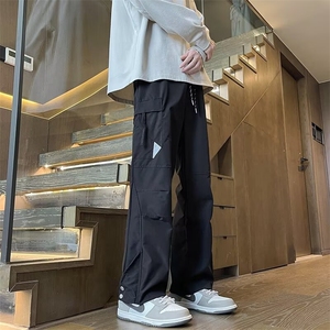 冲锋休闲裤男士韩版潮流拼接高街帅百搭2024秋冬ins长裤K5767-P45