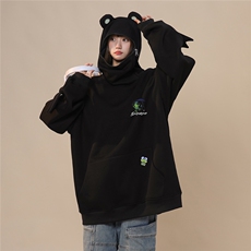 卡通青蛙连帽卫衣WY856/P88控118(加绒98控128)面100棉底100涤，男装卫衣，电商A148-1