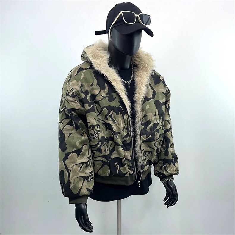 网络图现货美式痞帅原版高质量纯棉座山雕迷彩棉服J9023-P108,男装棉衣,星座715-7