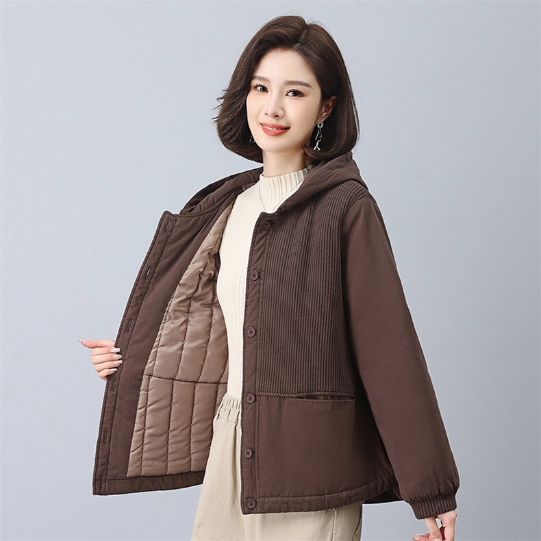 时尚保暖女士棉服优雅气质短款外套舒适百搭冬季必备单品,女装棉衣/棉服,叶笙衣