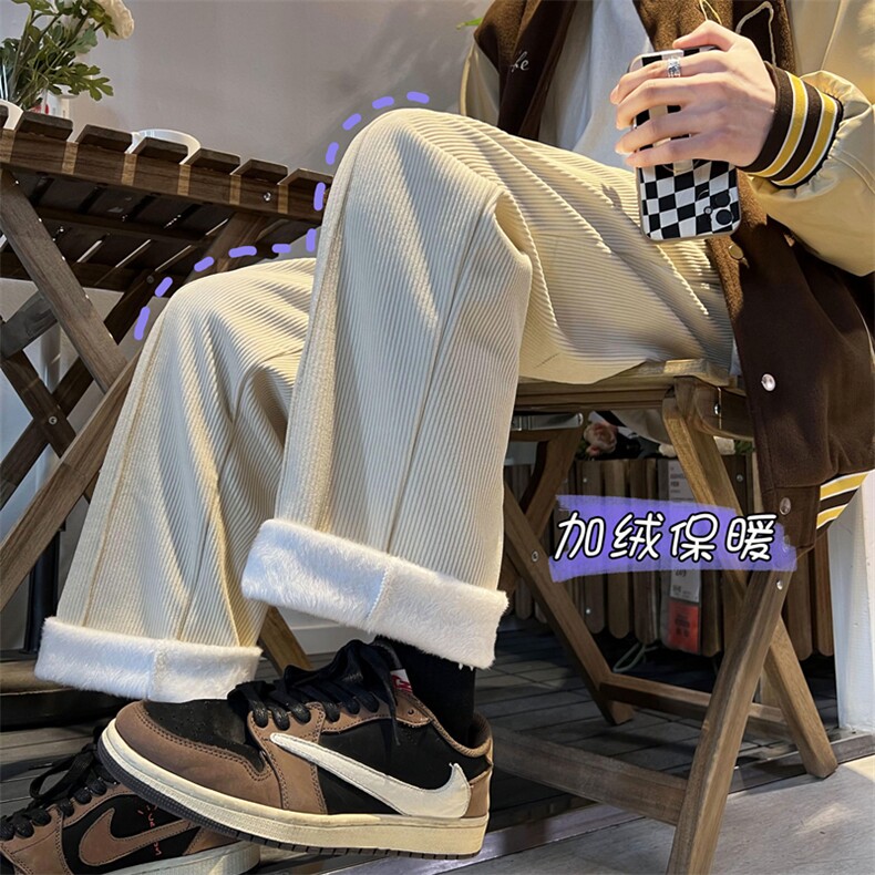 XZ616冬季新款灯芯绒搭扣加绒加厚拖地休闲裤长裤TY432P65控78,男装休闲裤,星座512A（原616）