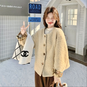 新款 羊羔毛拼接羽绒服2D014-10050-P265-K398图片