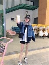 牛仔狐狸毛派克服拼爆版，其它，金地雪