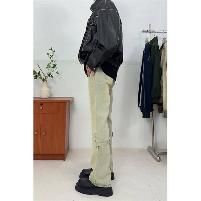 冬季美式ins高街vibe水洗加绒牛仔裤货号加绒K2316P70常规P55图片
