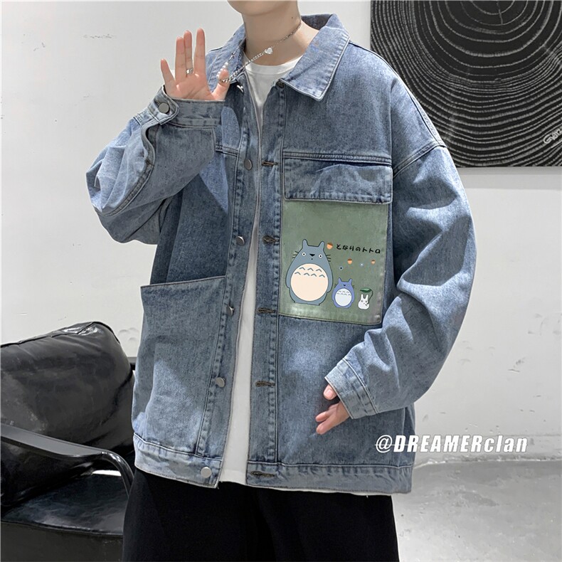 jk672-p75-限价98现货印花港风大码肥仔牛仔外套ins宽松夹克,男装工装外套,星座116