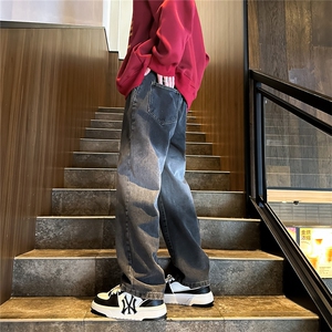 K1222-p35-控58 oversize cleanfit牛仔裤褶皱直筒裤老爹裤长裤图片