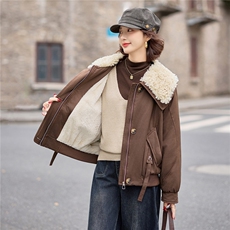 2025冬季女装新款大量现货时尚休闲加绒加厚保暖派克服，女装派克服，魅衣本色