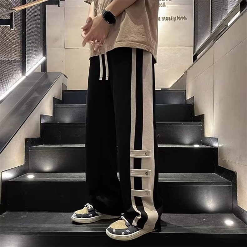 微弹时尚潮牌直筒休闲裤男宽松型新款运动裤潮青春流行九分裤夏季,男装休闲裤,四季星座218-1