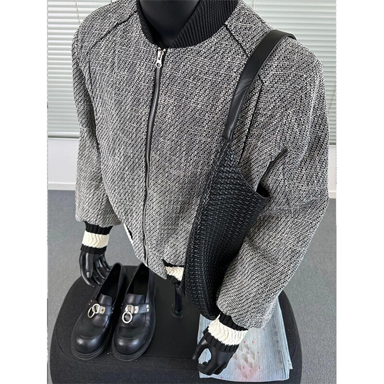 小香风夹克棒球服复古boxy外套JK7159特P80,男装夹克,星座908-1