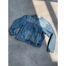 解构做旧机车牛仔夹克秋季美式复古立领外套-NC958-网图，男装夹克，星座1002-2