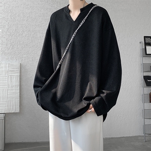 8XL-M长袖打底衫T恤V领针织体恤麦穗条卫衣加肥加大码TX3102特P35图片
