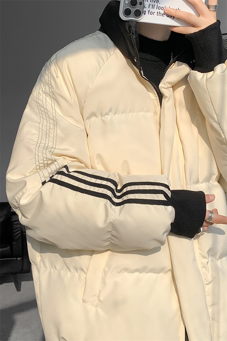 8XL-M三道杠韩系拼接立领加厚棉服三条杠棉衣面包服外套MY1706P98,男装棉衣,电商D206-1