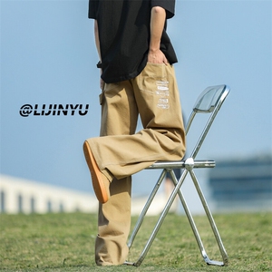 纯棉休闲裤子工装裤男士夏季宽松运动男生直筒 K686特批4788图片