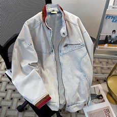 美式复古cleanfit牛仔外套男女春季高级感痞帅底特律立领工装夹克，男装工装外套，星座1210-1