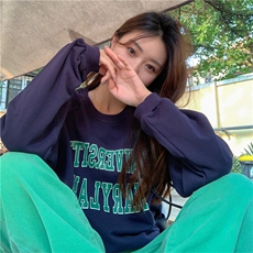 秋新款韩版宽松长袖百搭字母印花卫衣女E650-P40，男装卫衣，星座911-2(原星座613-2）