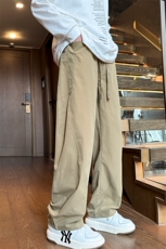 弯刀工装裤男春秋款宽松直筒冲锋裤M-3XLP45控68加绒P55控78，男装工装外套，电商B219B