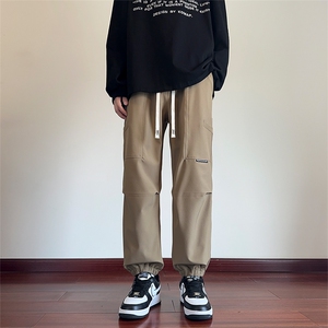 秋季潮牌工装痞帅运动宽松百搭设计梭织裤子XZ301b-2-CK705P35图片