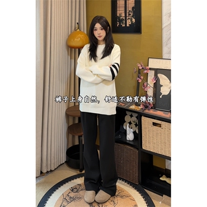 cleanfit黑色微喇呢料长裤美式复古冬季休闲裤子男潮K3662-特P42图片
