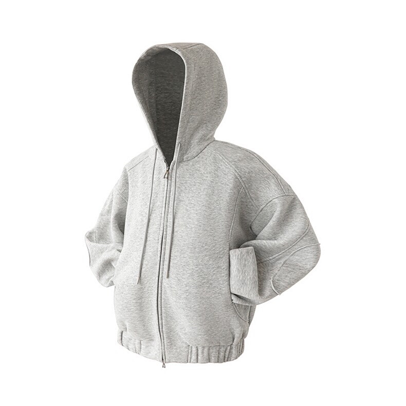 新款cleanfit500g重磅百搭双拉链大码卫衣外套男W5093-特P70控128,女装短外套,电商A001