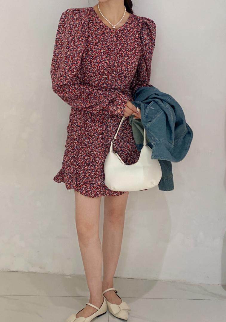 碎花包裙连衣裙，女装连衣裙，驿谷