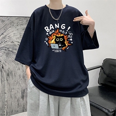 冰丝七分袖t恤男大码五分袖男短袖男中袖Q11405-P30，男装T恤，电商A040