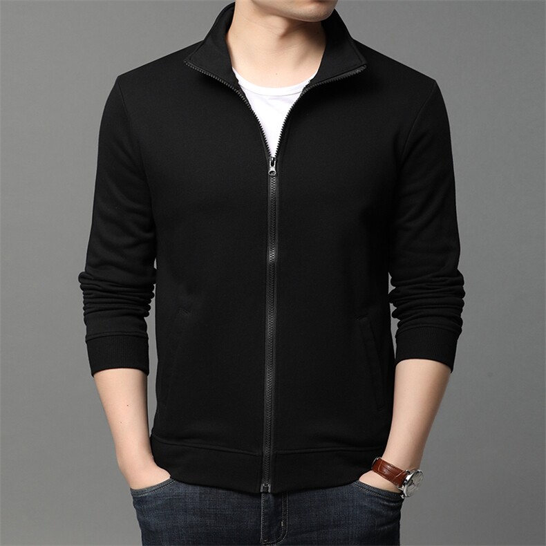 开衫卫衣中年男士立领外套中老年春秋季休闲运动服爸爸装衣服上衣，男装卫衣，电商B212（原钱塘6029）