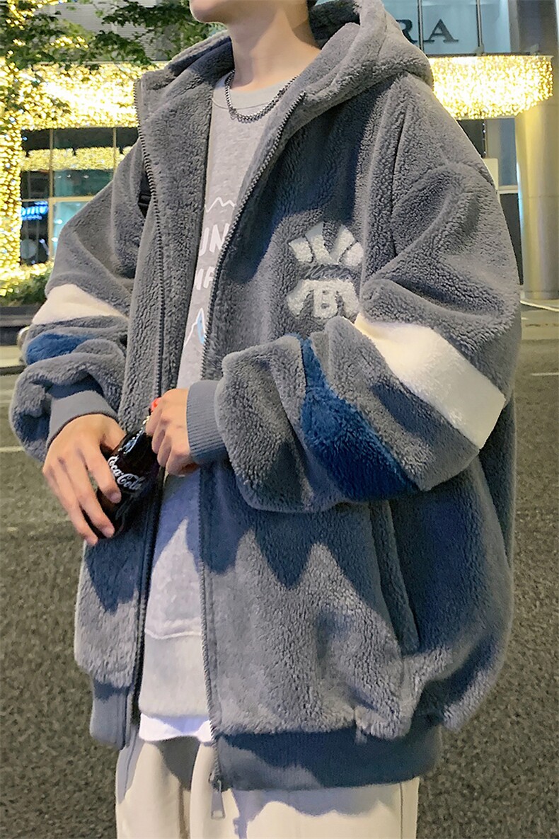 冬款加绒加厚棉衣连帽羊羔绒百搭外套2022潮男士918-P110控价158,男装棉衣,电商A441-1