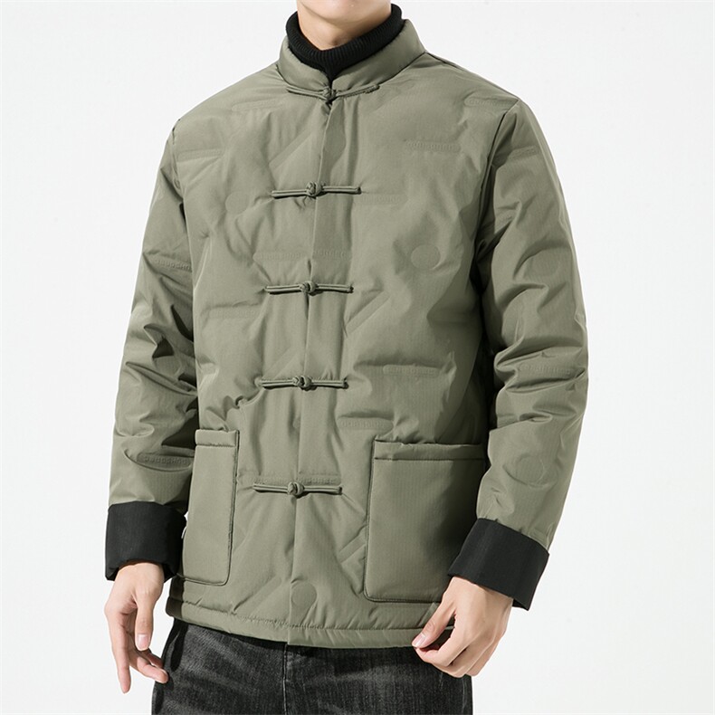 9366^冬季新款潮风加厚保暖羽绒服中式复古唐装羽绒服外套,男装羽绒服,钱塘777(原3023)