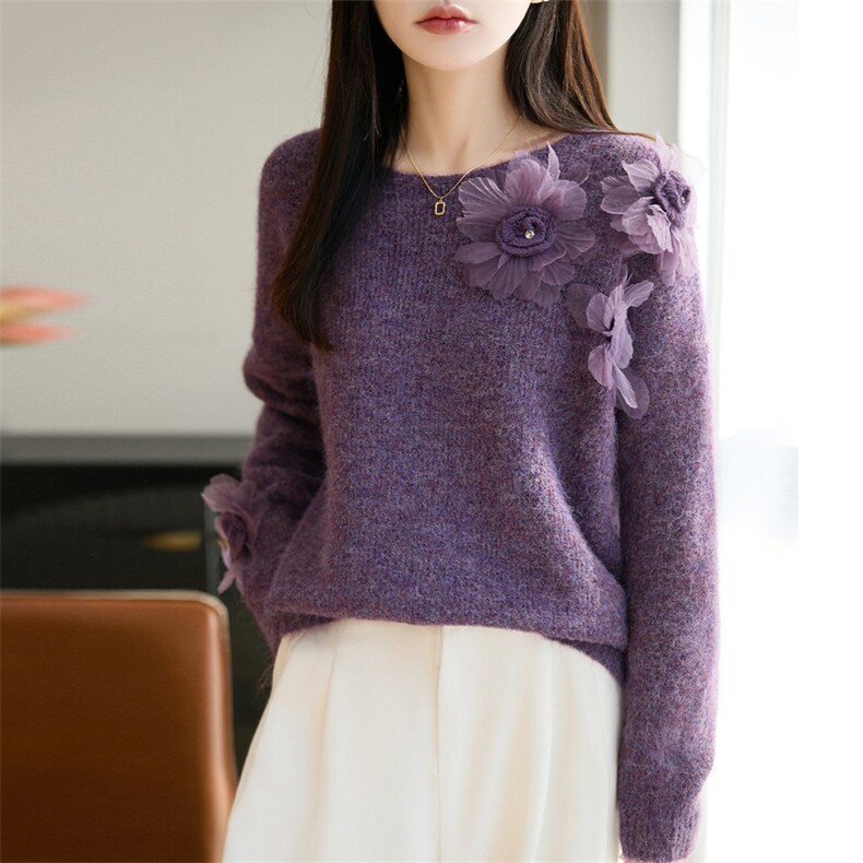 2025年秋季时尚百搭通勤简约休闲套头针织衫，女装针织衫/毛衣，唐诺