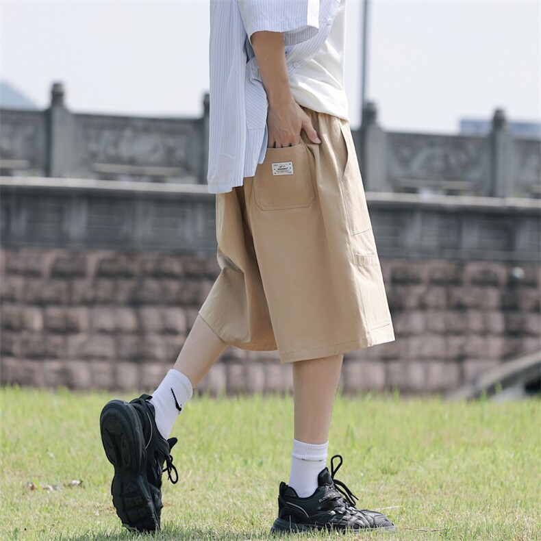 裤子男夏季日系工装直筒短裤宽松五分裤运动休闲裤潮DK01113-P33图片