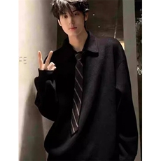 设计感送领带卫衣男款秋冬痞帅Polo衫高级感打底衫THY12，男装T恤，星座1116A（原606A-3）