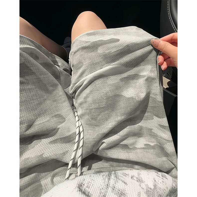 特批P25无差价夏季网眼透气冰丝迷彩男大码薄款休闲短裤DK5987,男装牛仔裤,电商A001-1