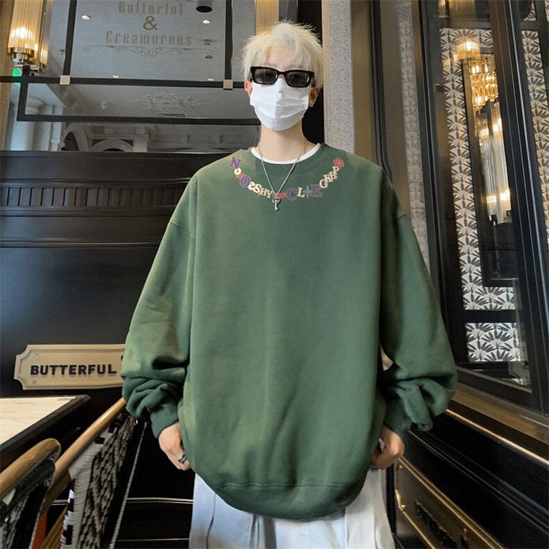 ！圆领卫衣男装港风长袖t恤男外套男WY544-特P23,男装T恤,电商B371