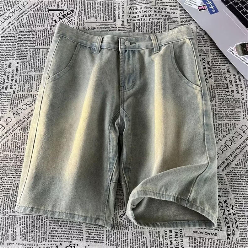 夏季男新款牛仔裤慵懒潮原宿旅游潮流短裤简约青春Z0643P40,男装牛仔裤,星座1116-2